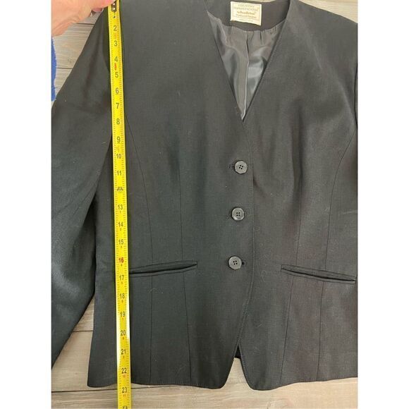 ‎Vintage Pendleton Country Sophisticated Black Button Blazer Size 14 - Picture 9 of 9